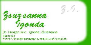 zsuzsanna igonda business card